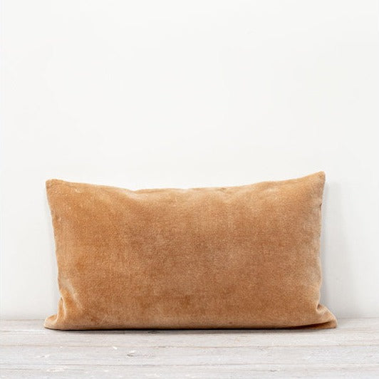 Cotton Velvet Cushion - Camel