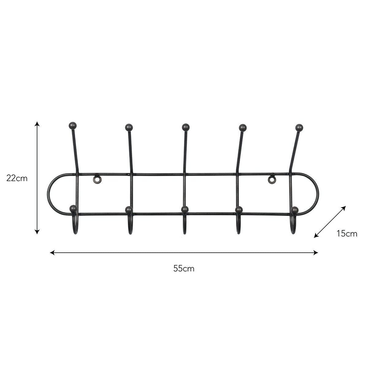 steel coat rack measurements