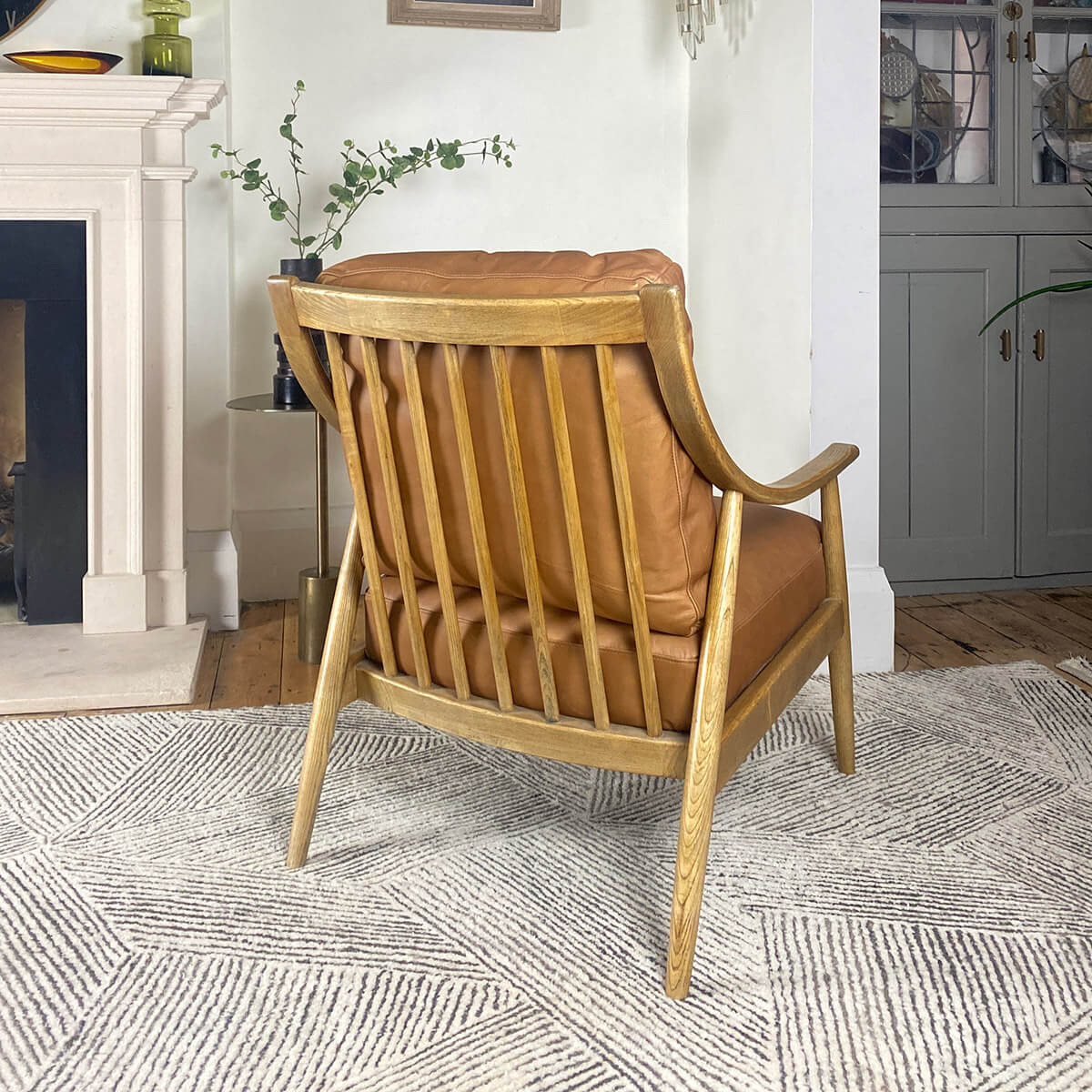 Modern Leather Lounge Chair - Mrs Robinson
