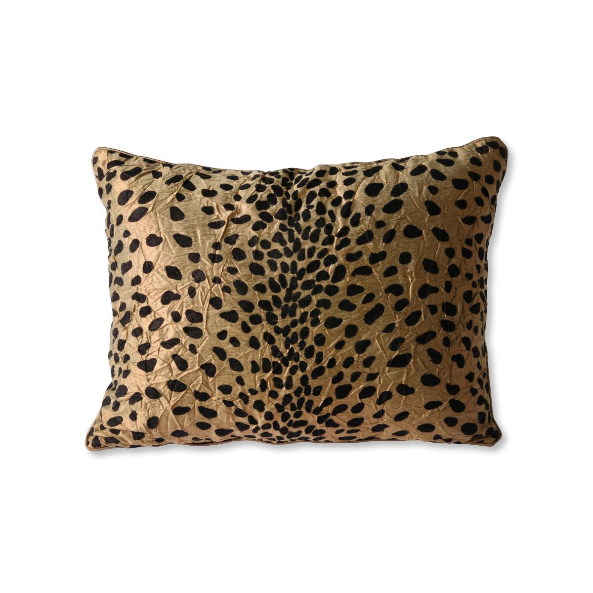 Flock Leopard Print Cushion