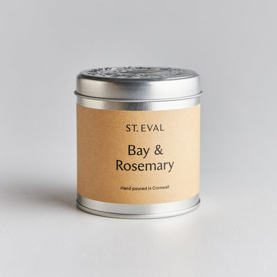 St Eval - Bay and Rosemary Scented Tin Candle - Mrs Robinson