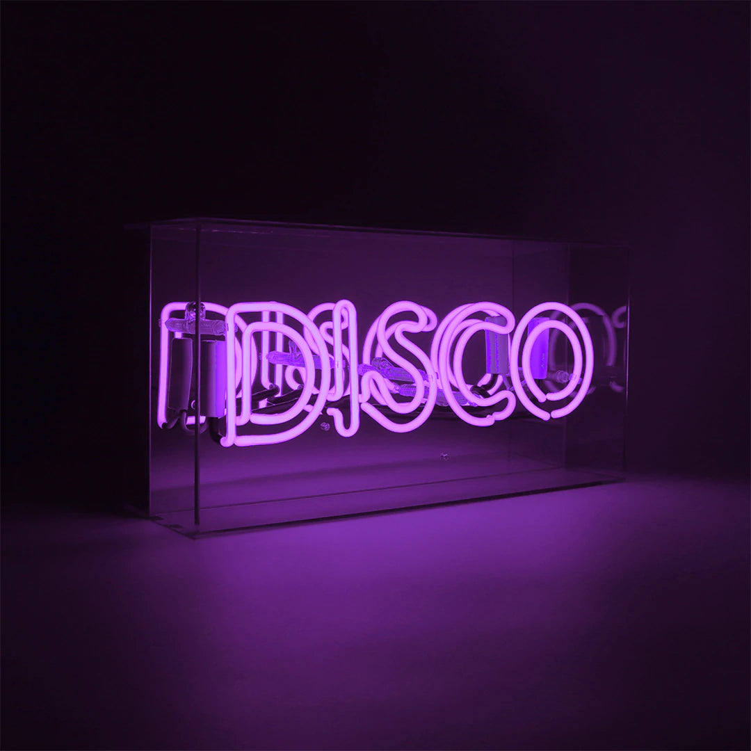 Purple Disco Neon Sign Light Box Mrs Robinson