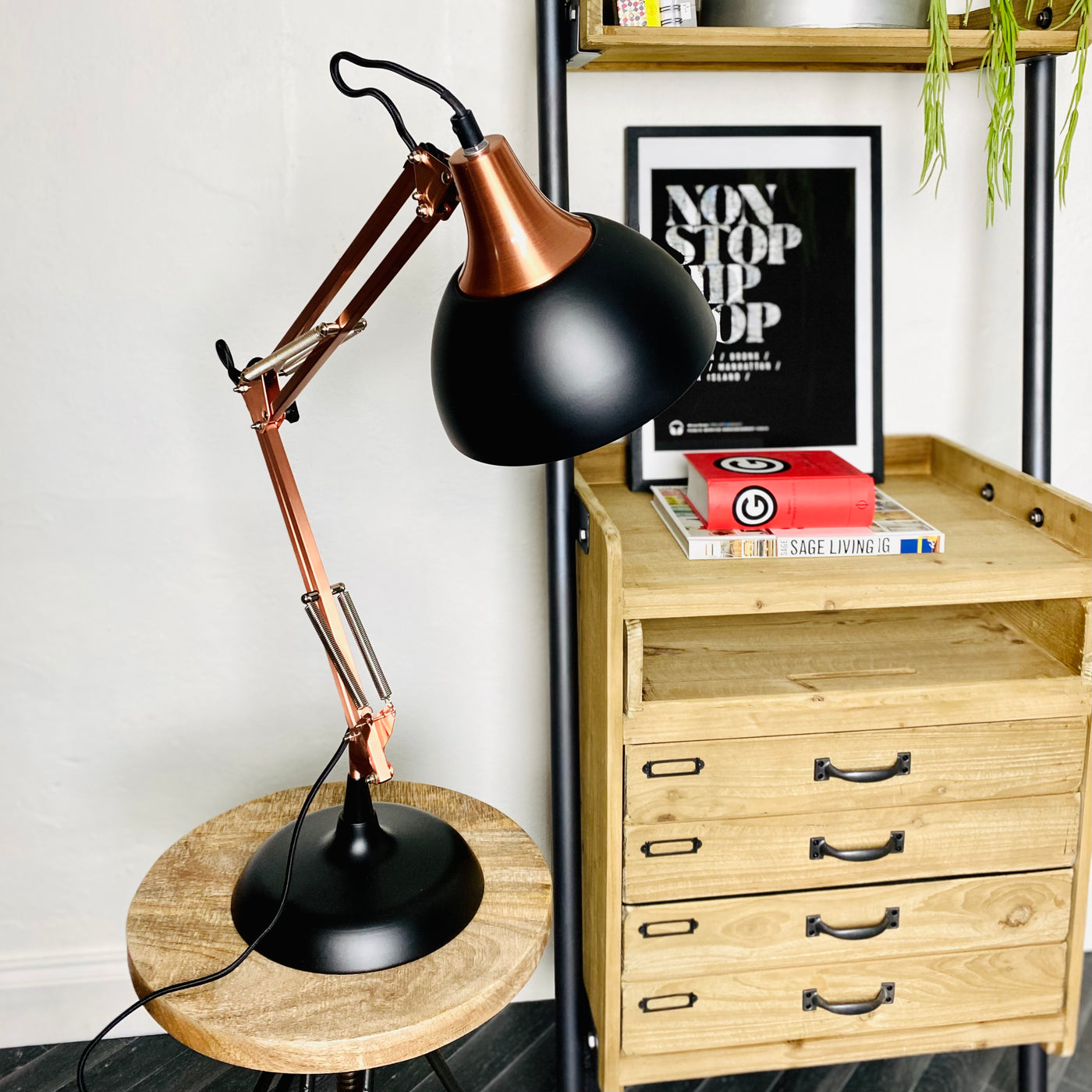 Black Copper Anglepoise Desk  Lamp