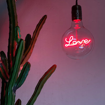 'Love' - Red Decorative LED Neon Filament Bulb - Mrs Robinson