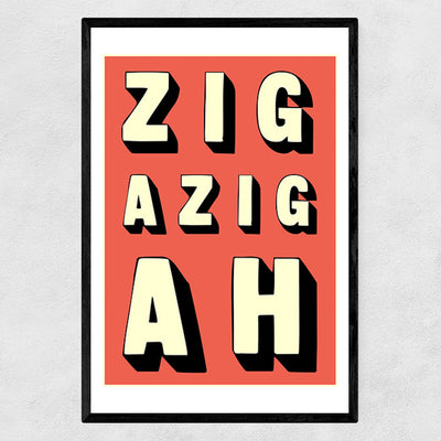 Zigazigah Framed Print