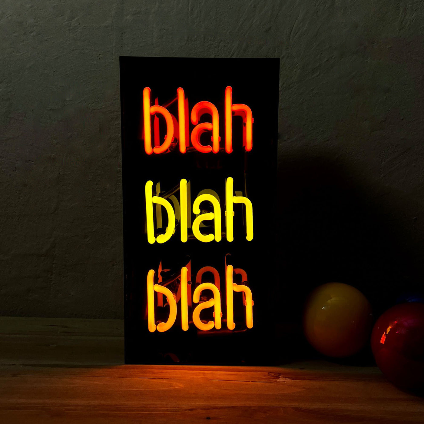 Blah Blah Blah Glass Neon Sign-Mrs Robinson