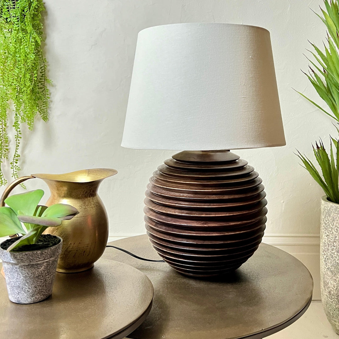 Panaji Turned Wood Lamp Base-40cm – Mrs Robinson