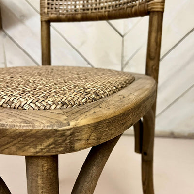 Cesilia Woven Rattan Dining Chair-Detail