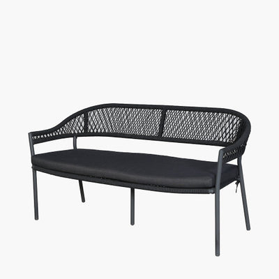 Como Black Garden Rattan Lounge Set 4 Seater