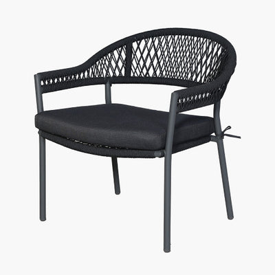 Como Black Garden Rattan Lounge Set 4 Seater