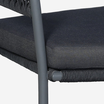 Como Black Garden Rattan Lounge Set 4 Seater