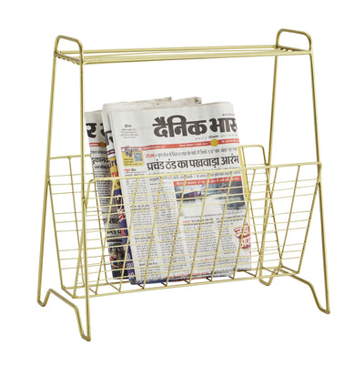 Iron magazine rack - Brass