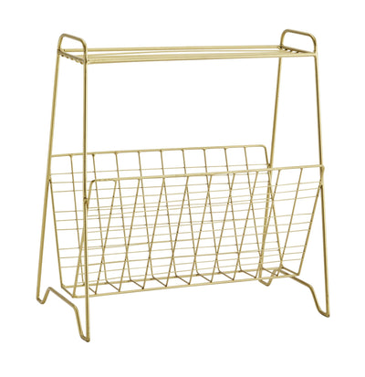 Iron magazine rack - Brass