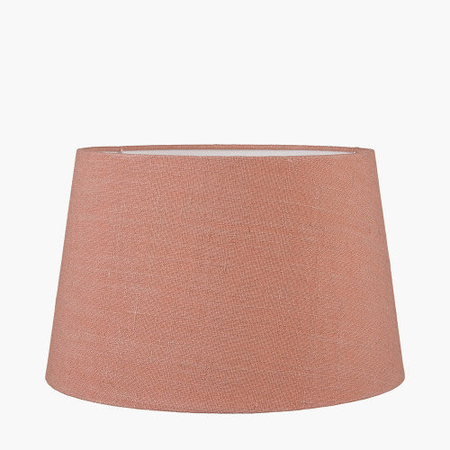 Natural Weave Linen Tapered Shade-Pale Terracotta