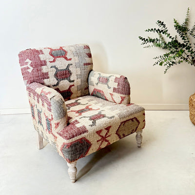 Kilim armchair -Mrs Robinson
