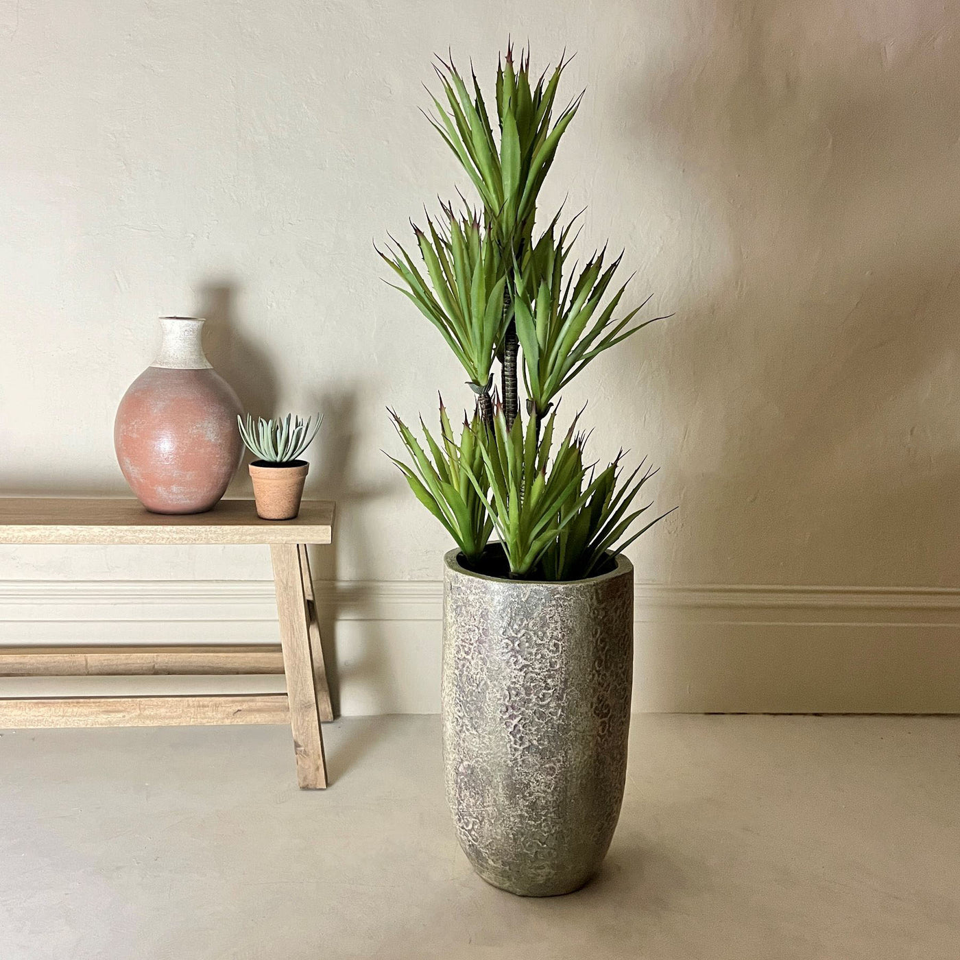 Faux YUCCA TREE with POT - 110cm-Mrs robinson