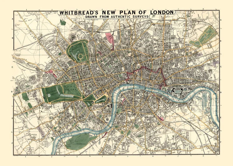 Vintage Map of London - 70x100cm