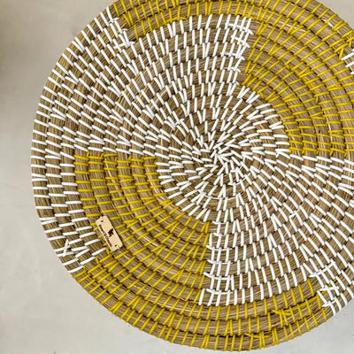 Saffron Basket with Lid - Yellow -Large