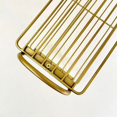 2 Tier Iron Shoe Rack- Antique Brass Mrs Robinson detail