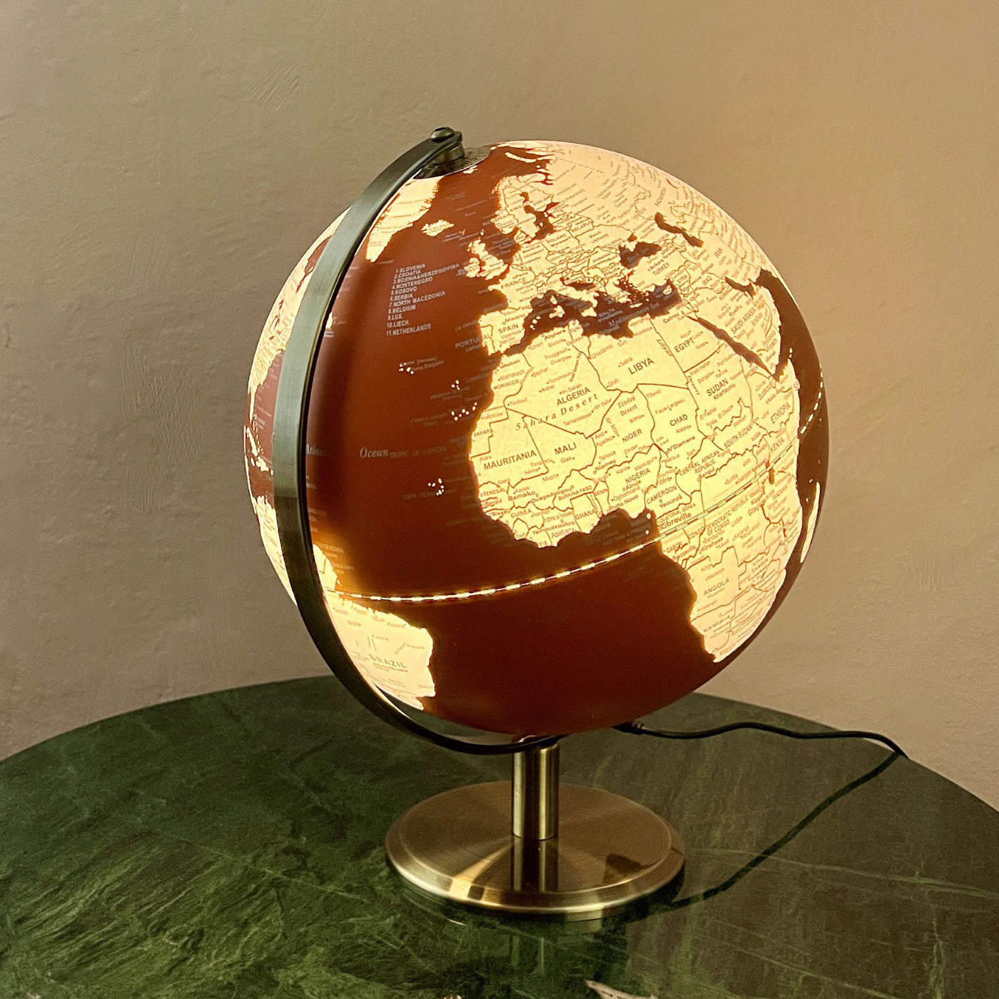 Orange Globe Light 10"(UK plug)