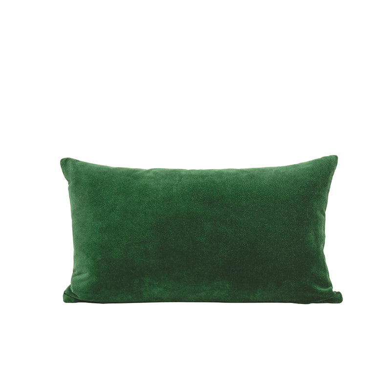 Cotton Velvet Cushion - Parrot Green