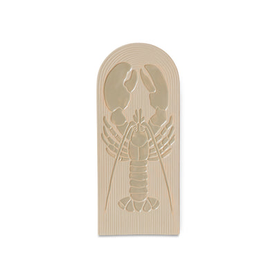 Ceramic Decorative Wall Tile  with a lobster design on a white background