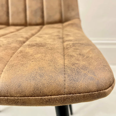 Hadlow Dining Chair- Brown-Mrs Robinson-Detail