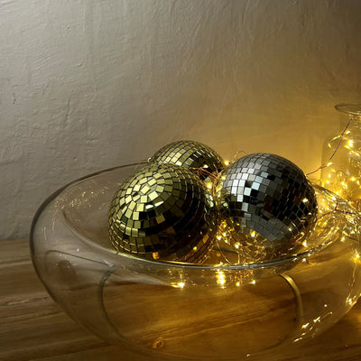 Gold Disco Ball Bauble-10cm-Mras Robinson