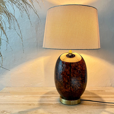 Tortoiseshell Glass Table Lamp