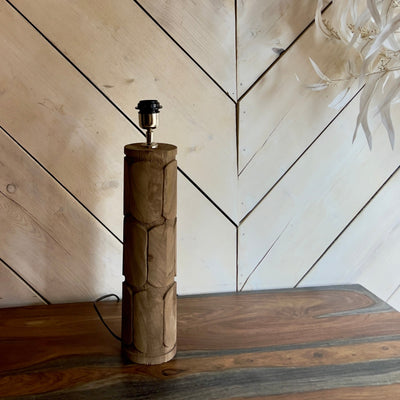 Ambar Tall Carved Table Lamp-Mrs Robinson