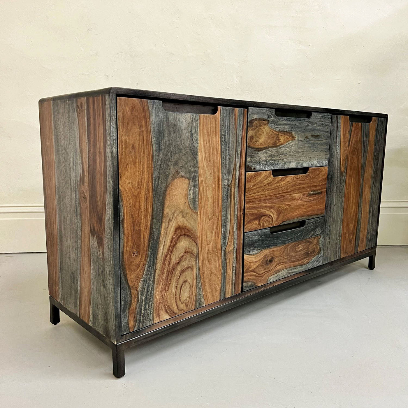 Kasia Large Dark Wood Sideboard with Drawers-Mrs Robinson