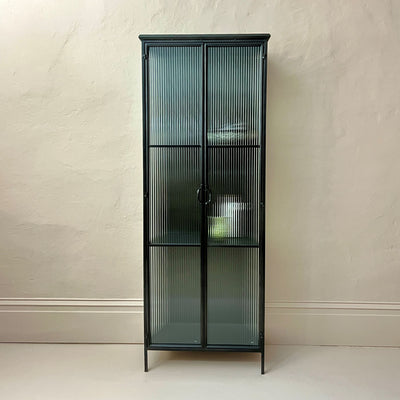 Tovil Reeded Glass High Cabinet-Mrs Robinson