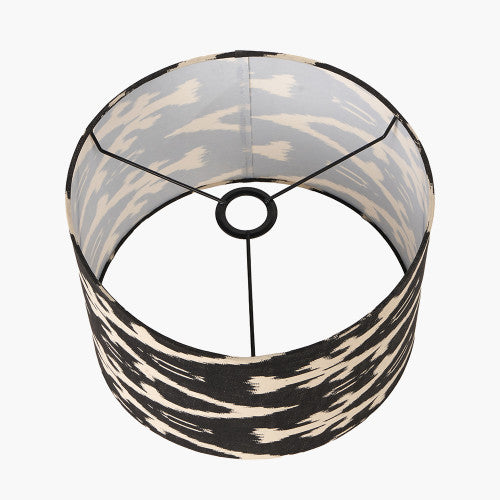 Ikat Cylinder Shade-Black-top