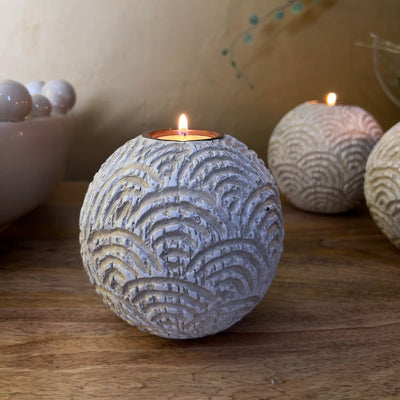 Scalloped Candle Holder