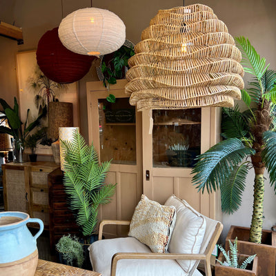XL Dahara Hanging Rattan  Shade - 70cm detail