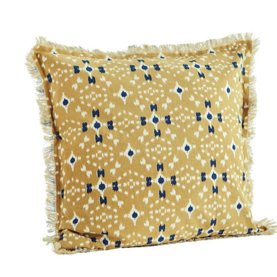 Block Printed Cushion - Mustard Heat