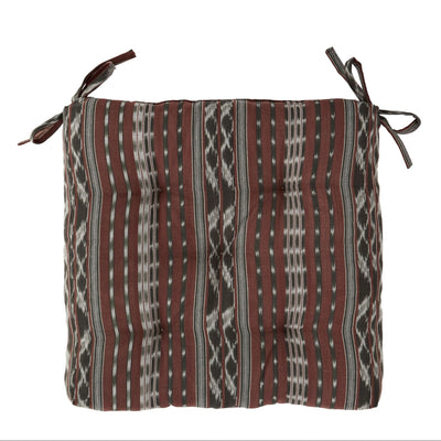 Ikat Woven Chair Pad