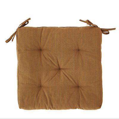 Brown cushion with ribbed texture on a white background