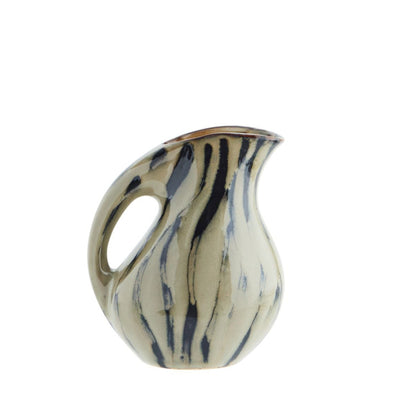 Striped Stoneware Vase/Jug