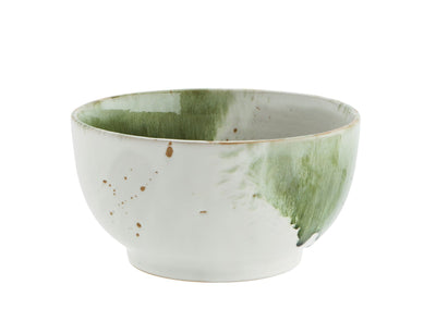 Stoneware Serving Bowl - Reactive Green