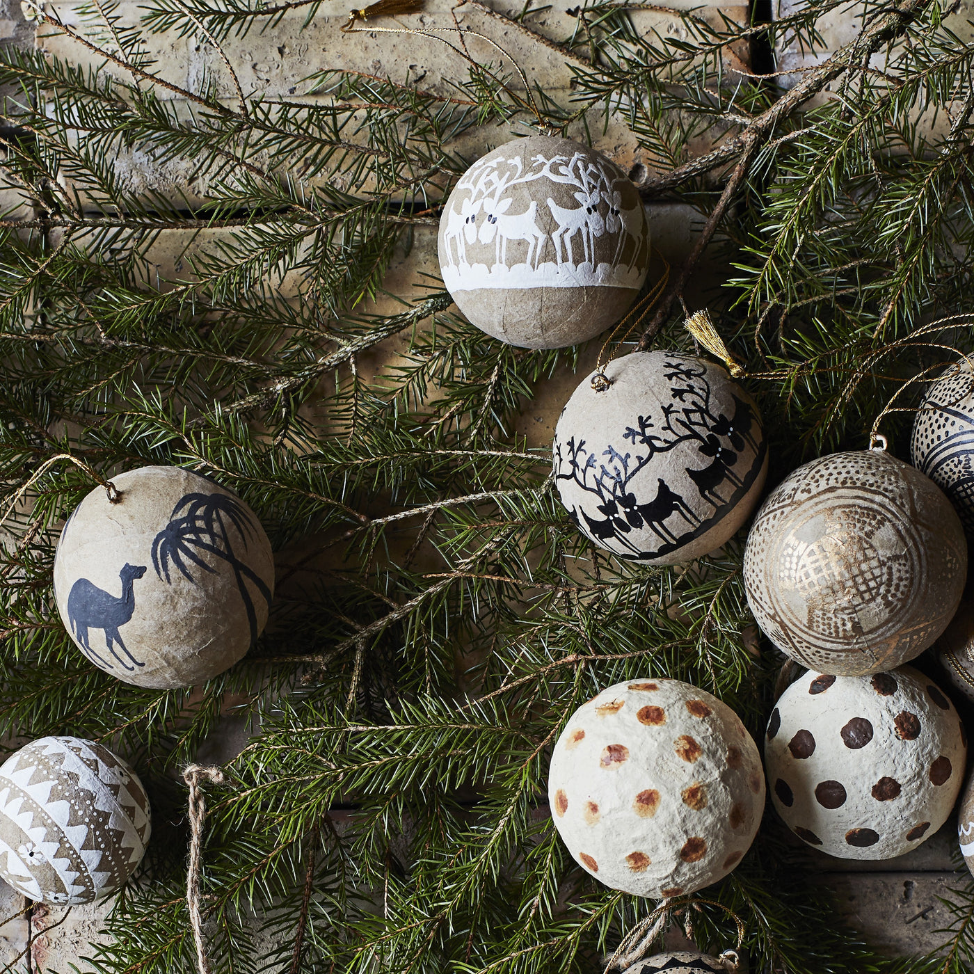 Paper Mache Reindeer Bauble