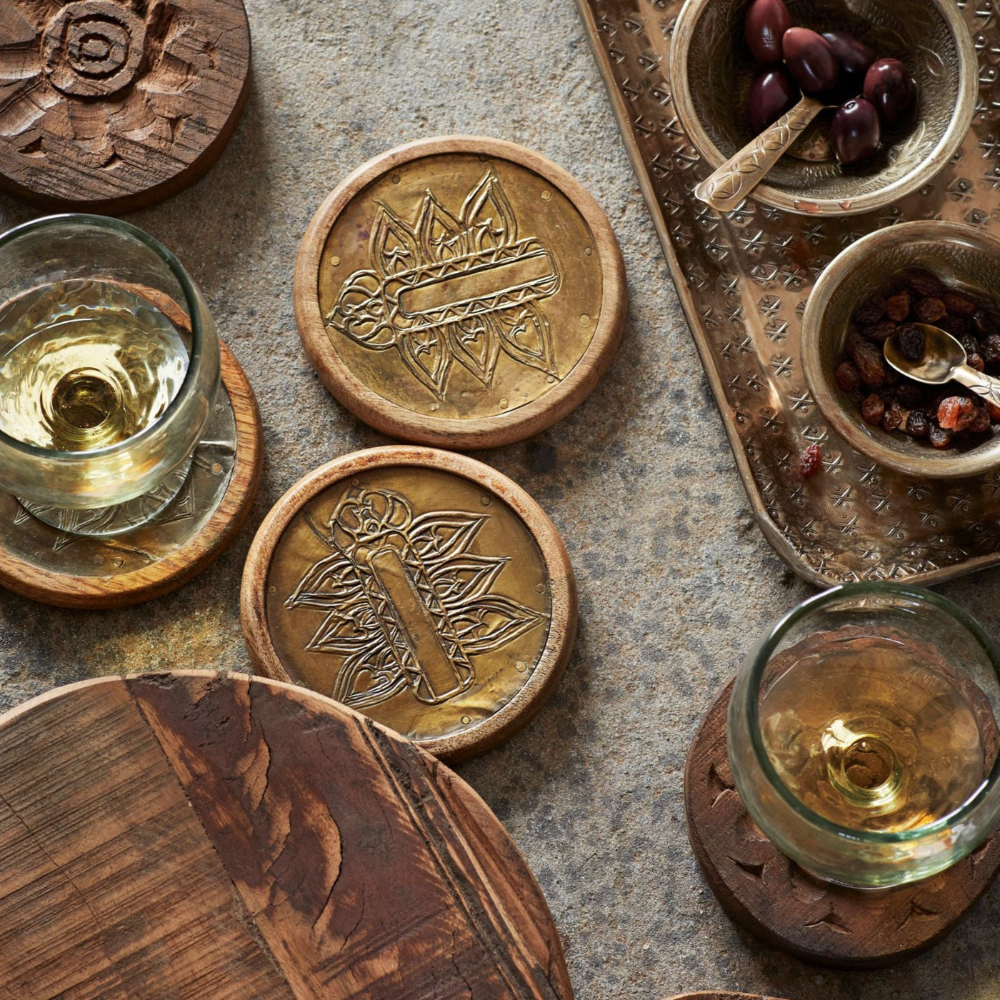 Reclaimed brass coaster-Individual