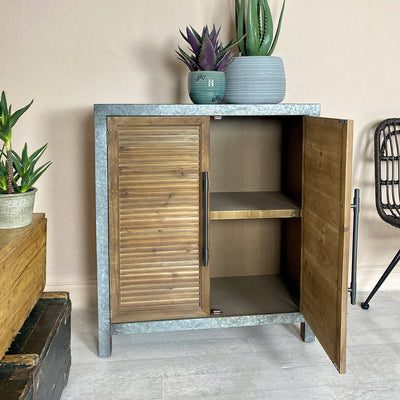 Marisol Wood & Metal Storage Cabinet - Mrs Robinson