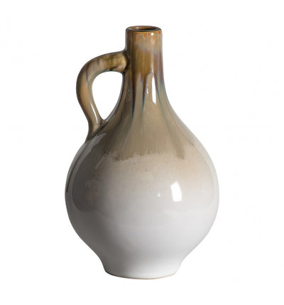 Tsuba Glazed Ceramic Vase With Handle - Mrs Robinson