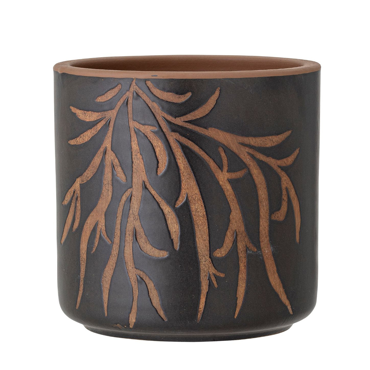 Black Deco Terracotta Indoor Plant Pot - Mrs Robinson