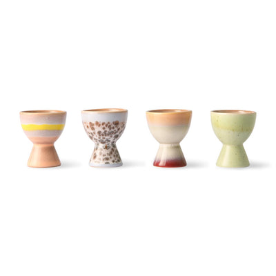 70s Ceramic Egg Cups-Set of 4
