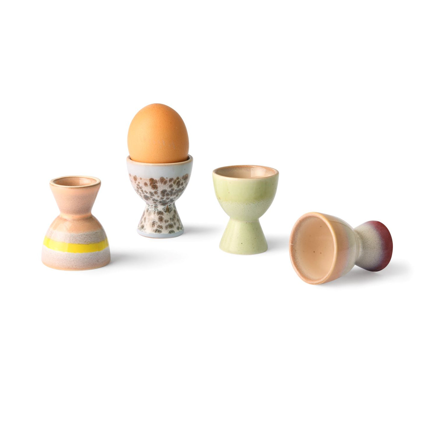 70s Ceramic Egg Cups Set of 4 - Mrs Robinson