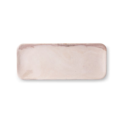 HKliving Pink Marble Tray - 30x12cm