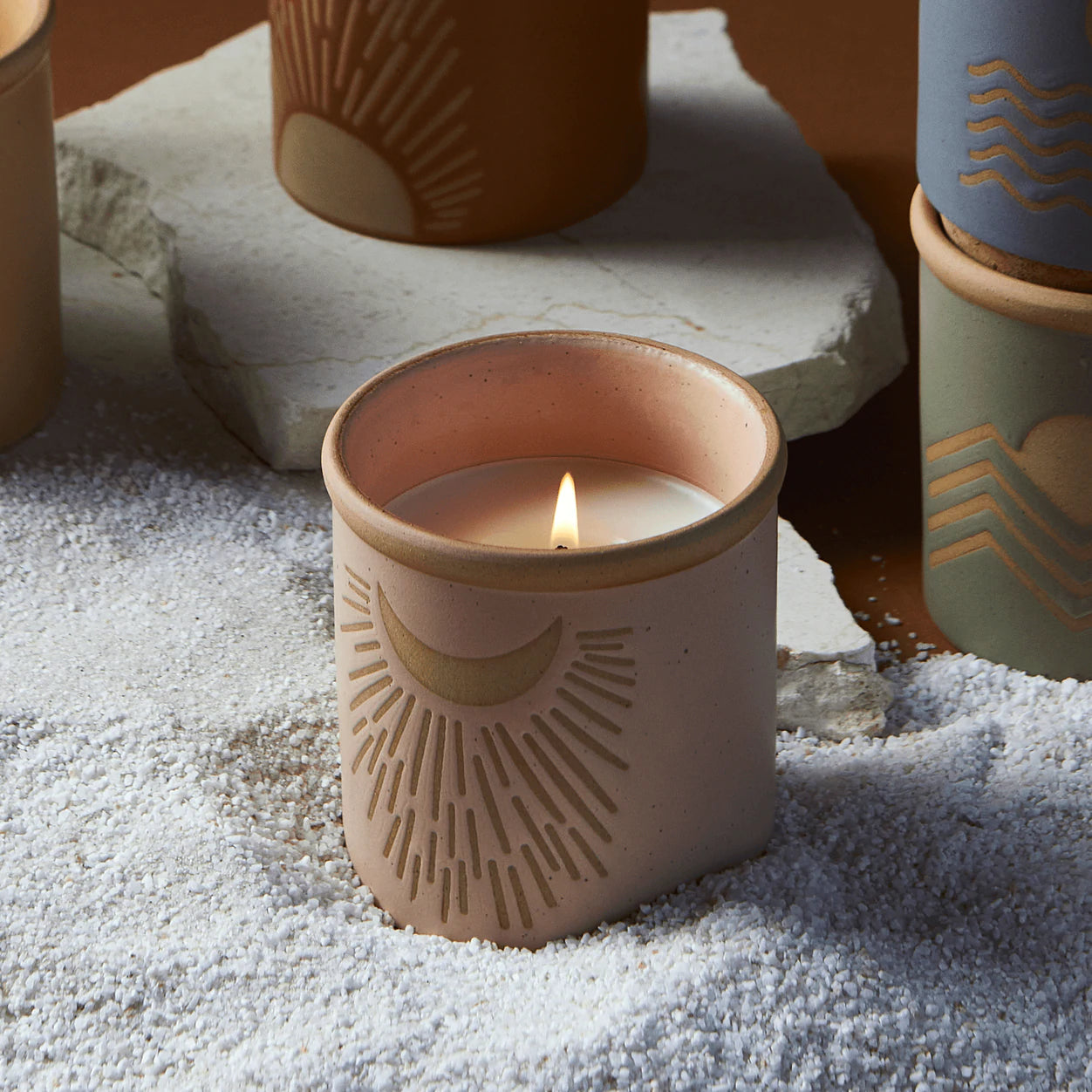Ceramic Soy Candle Pot - Wildflower & Birch
