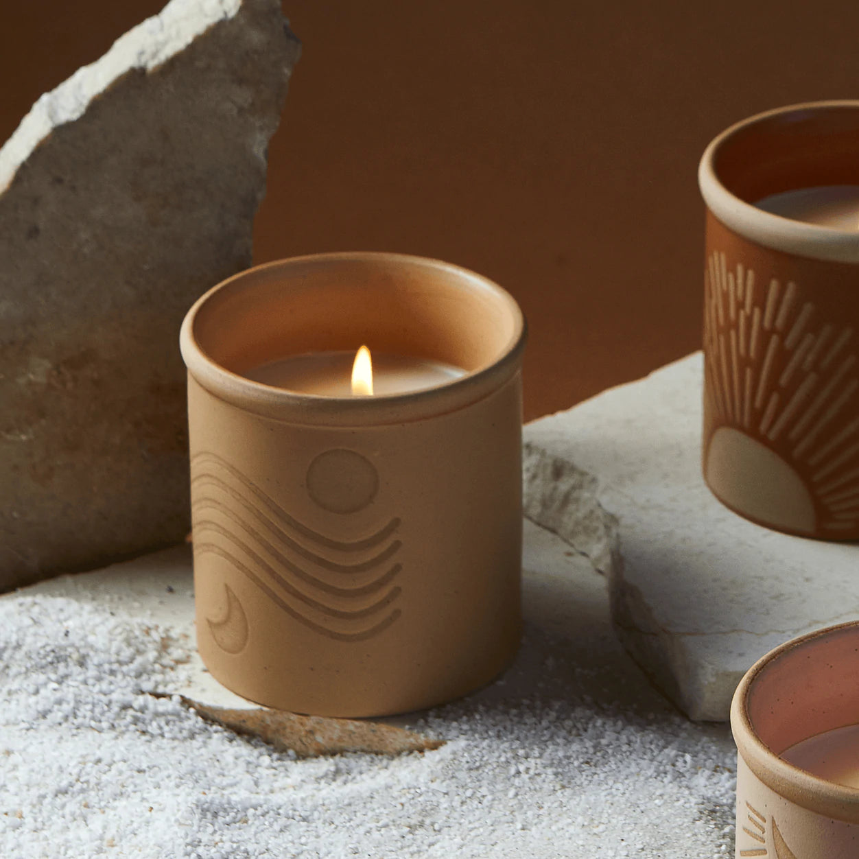 Ceramic Soy Candle Pot- Orange & Bergamot